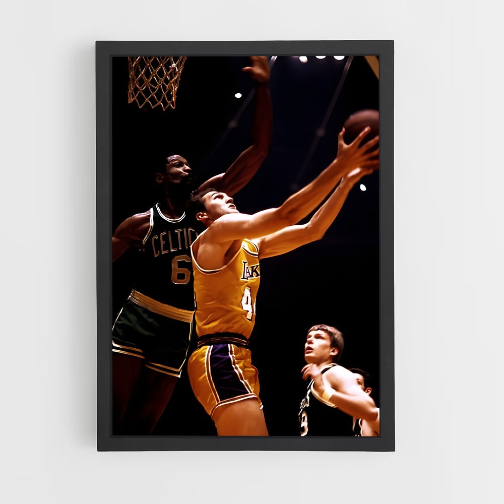 Poster Jerry west – affiche Basketball (vue 2)